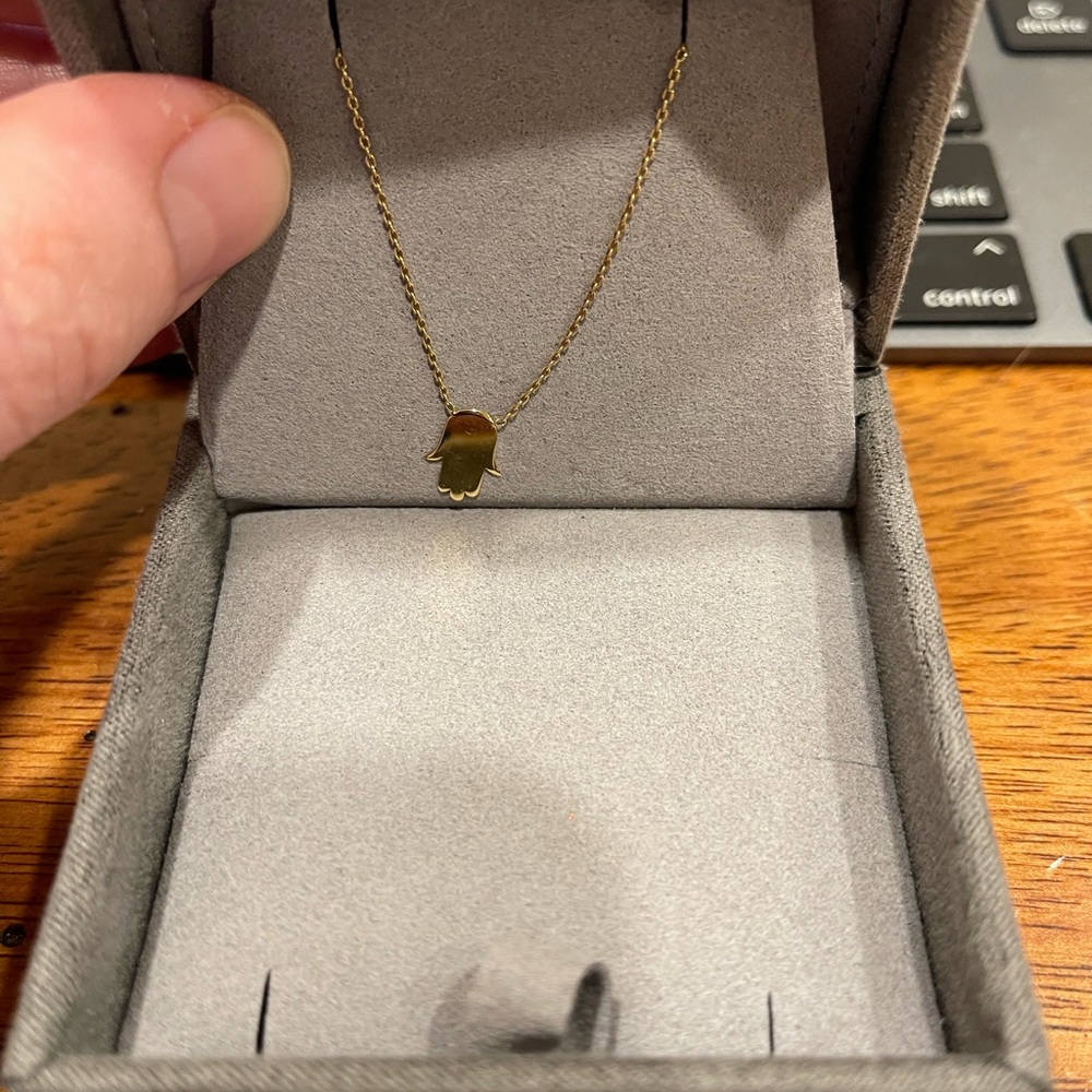 Gold Hamsa necklace- Ferko’s Brand
